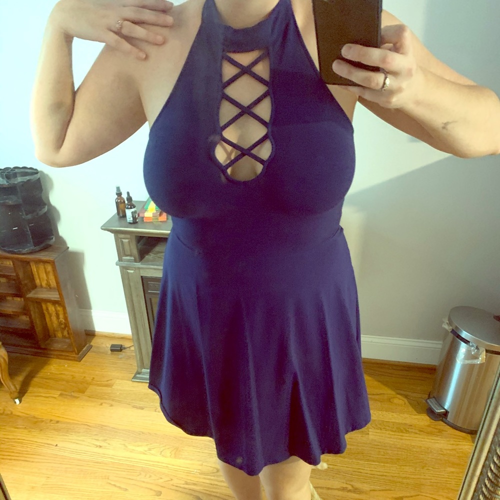 Navy dress Express